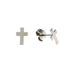Pendientes de Cruz Pequeña en Plata de Ley 925mls