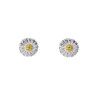 Pendientes de Flor Bicolor en Plata de Ley 925mls