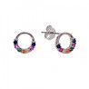 Pendientes de Karma Multicolor en Plata de Ley 925mls
