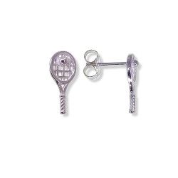 Pendientes de Raqueta en Plata de Ley 925mls