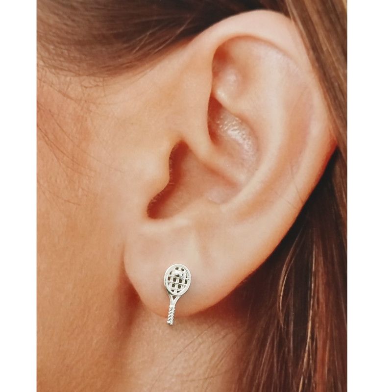 Pendientes de Raqueta en Plata de Ley 925mls