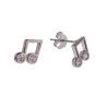 Pendientes de Corchete con Circonitas en Plata de Ley 925mls