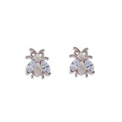 Pendiente de Abeja con Circonitas en Plata de Ley 925mls