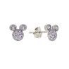 Pendiente de Mickey con Circonitas en Plata de Ley 925mls