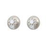 Pendiente de Perla con Flor en Plata de Ley 925mls