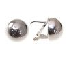 Pendiente Omega de M/Bola Plata 18mm en Plata de Ley 925mls