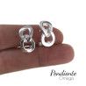 Pendiente Omega de Eslabones en Plata de Ley 925mls
