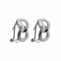 Pendiente Omega de Eslabones en Plata de Ley 925mls