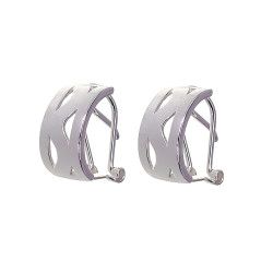 Pendiente Omega Zig-Zag Calado en Plata de Ley 925mls