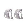 Pendiente Omega Zig-Zag Calado en Plata de Ley 925mls