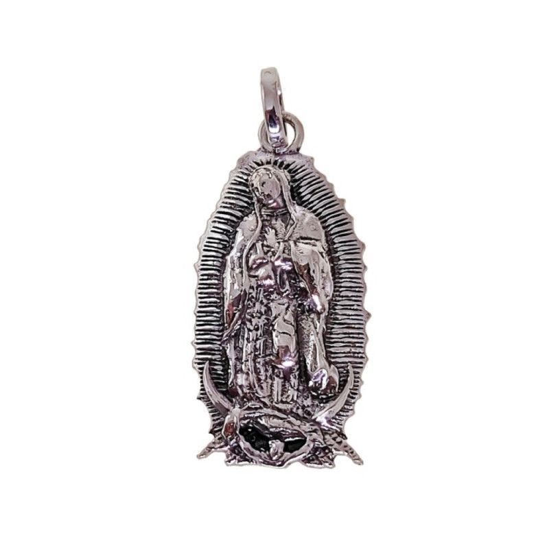 Colgante de la Virgen de Guadalupe en Plata de Ley 925mls