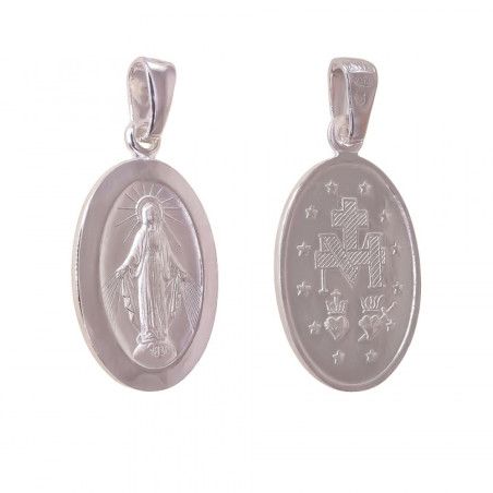 Colgante de la Virgen Milagrosa en Plata de Ley 925mls