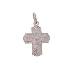 Colgante Cruz de Las Cuatro Vías en Plata de Ley 925mls