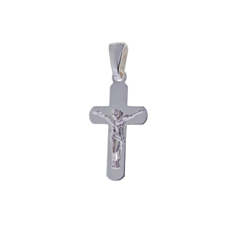 Colgante de Cruz con Cristo en Plata de Ley 925mls