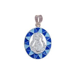 Colgante de la Virgen de la Soledad en Plata de Ley 925mls