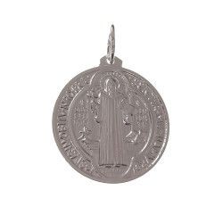 Colgante Medalla de San Benito Protector en Plata de Ley 925mls