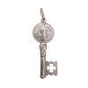 Colgante Llave de San Benito Protector en Plata de Ley 925mls