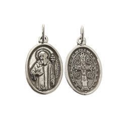 Colgante San Benito Protector en Plata de Ley 925mls