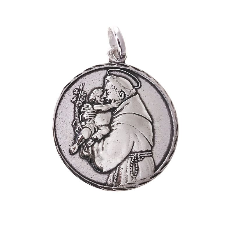 Colgante Medalla de San Antonio en Plata de Ley 925mls