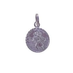 Colgante Medalla de San Cristóbal en Plata de Ley 925mls