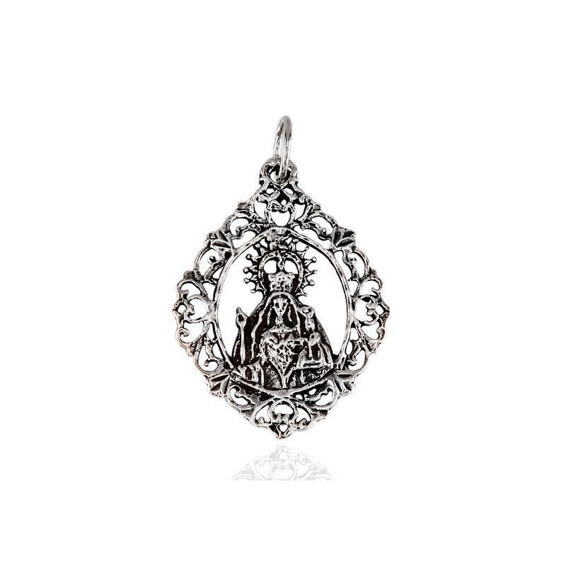 Colgante de la Virgen María Auxiliadora en Plata de Ley 925mls