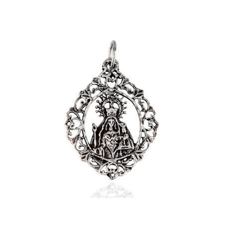 Colgante de la Virgen María Auxiliadora en Plata de Ley 925mls