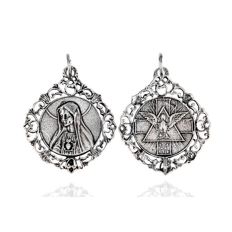 Colgante de la Virgen de la Inmaculada en Plata de Ley 925mls