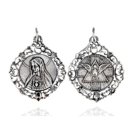 Colgante de la Virgen de la Inmaculada en Plata de Ley 925mls