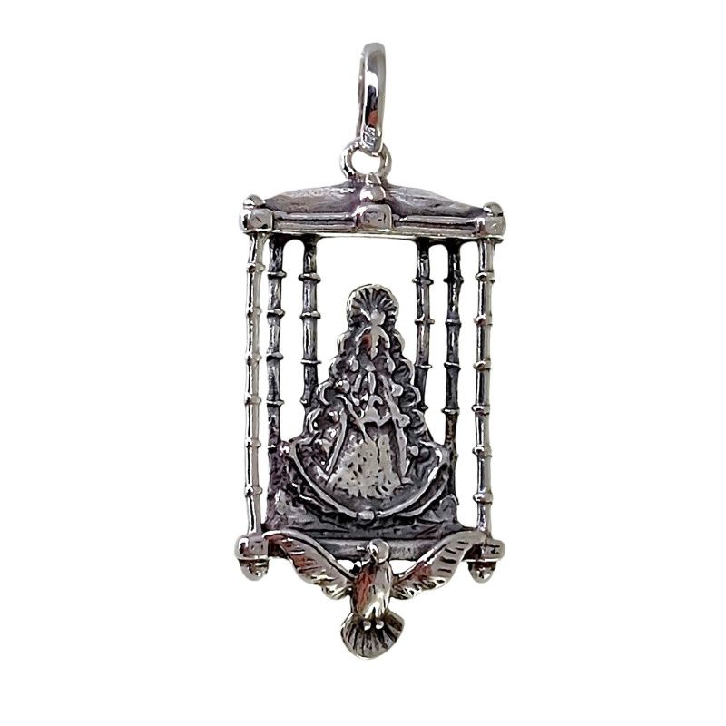 Colgante de la Virgen del Rocío en el Palio en Plata de Ley 925mls