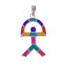 Colgante Indalo Grande Multicolor Esmaltado en Plata de Ley 925mls