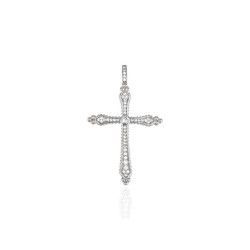 Colgante de Cruz con Piedras Circonitas en Plata de Ley 925mls