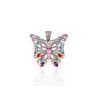 Colgante Mariposa con Circonitas de Colores en Plata de Ley 925mls
