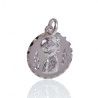 Colgante de Virgen Niña Tallada en Plata de Ley 925mls