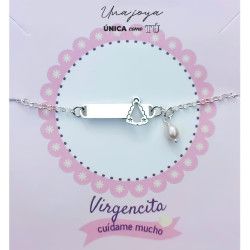 Esclava Infantil de la Virgen del Rocío Calada en Plata de Ley 925mls