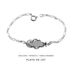 Esclava Infantil de Nube en Plata de Ley 925mls