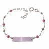 Esclava Infantil de Bolas Rosa en Plata de Ley 925mls