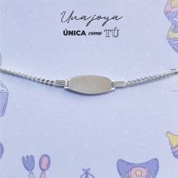 Esclava Infantil Ovalada en Plata de Ley 925mls