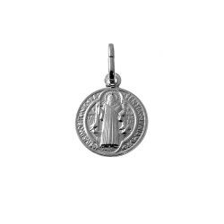 Colgante Medalla de San Benito Protector en Plata de Ley 925mls