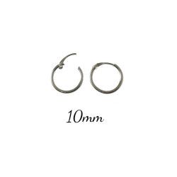 Aros Lisos de 10mm en Plata de Ley 925mls