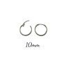 Aros Lisos de 10mm en Plata de Ley 925mls