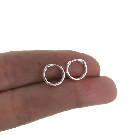 Aros Lisos de 10mm en Plata de Ley 925mls