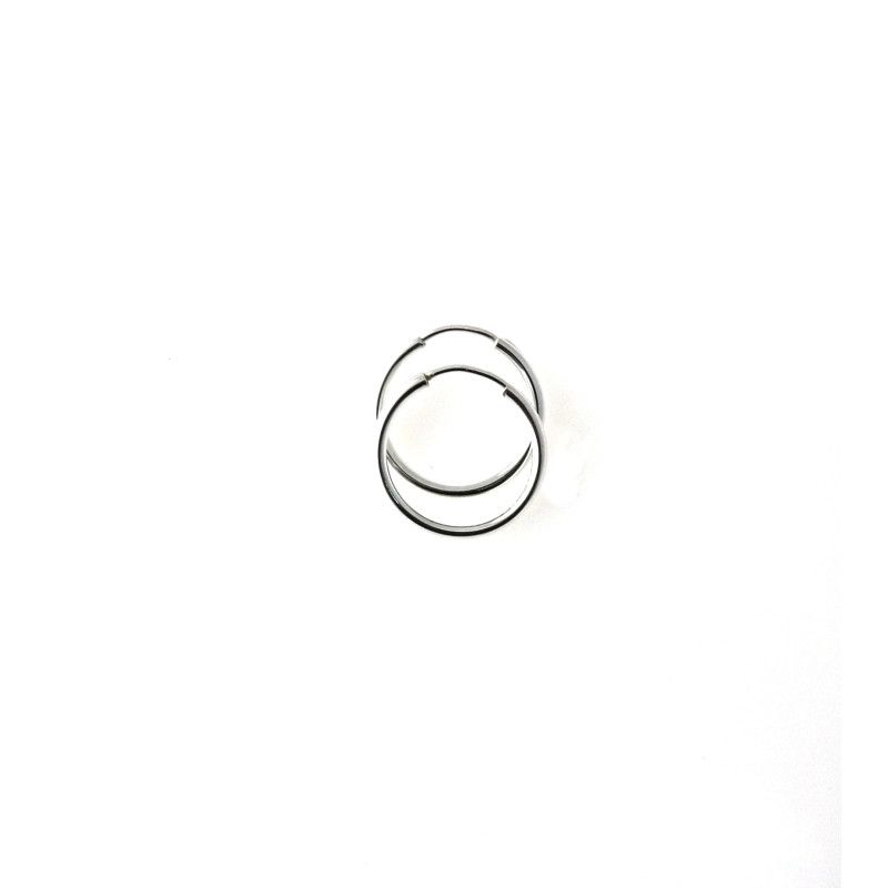 Aros Lisos de 18mm en Plata de Ley 925mls