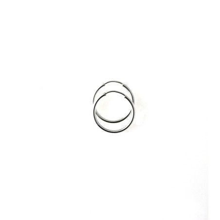 Aros Lisos de 18mm en Plata de Ley 925mls