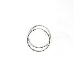 Aros Lisos de 20mm en Plata de Ley 925mls