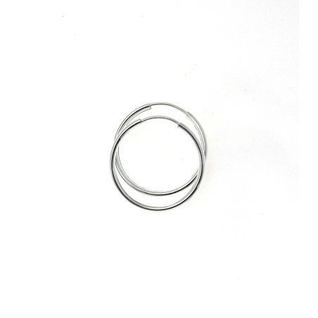 Aros Lisos de 20mm en Plata de Ley 925mls