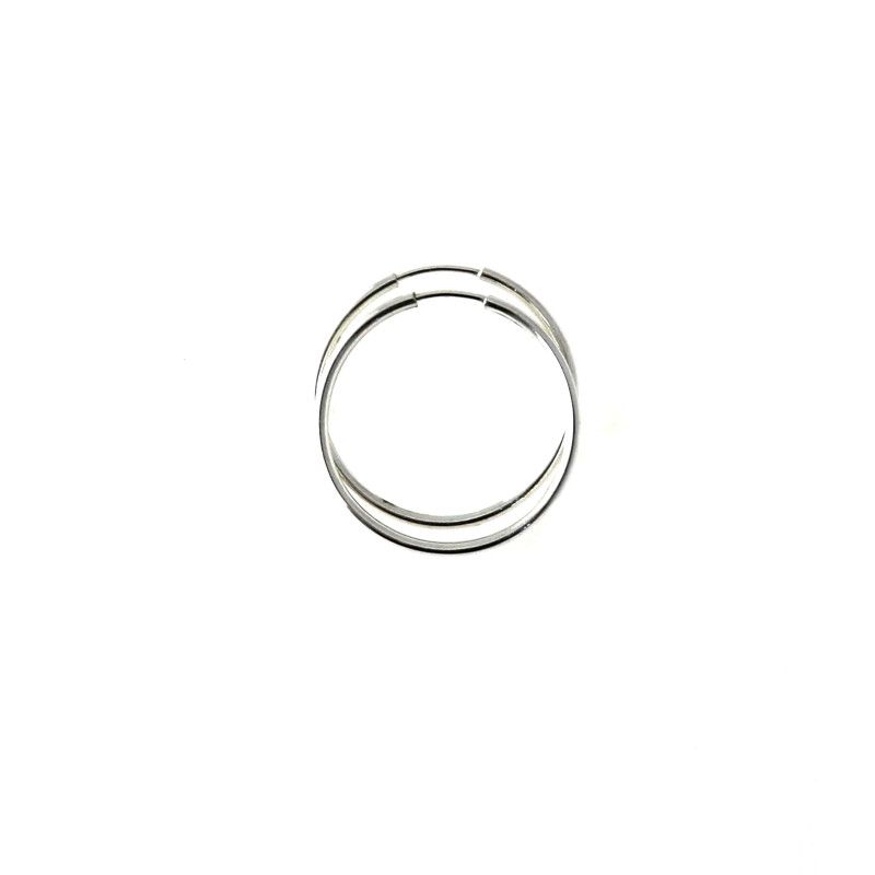 Aros Lisos de 25mm en Plata de Ley 925mls