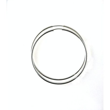 Aros Lisos de 45mm en Plata de Ley 925mls