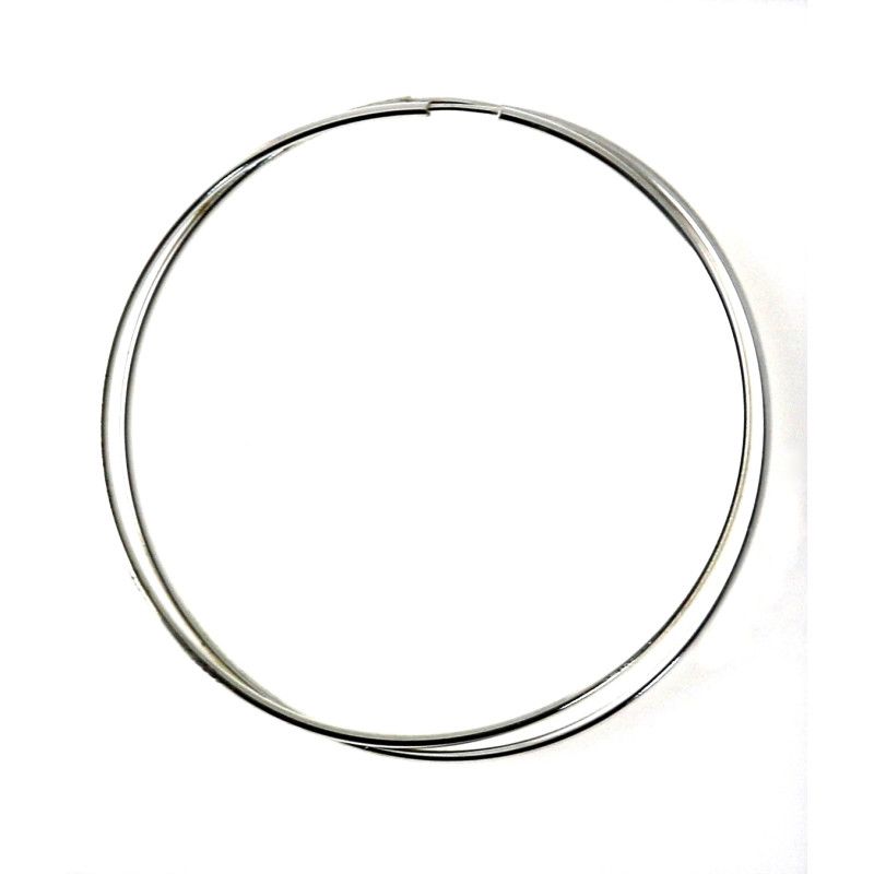 Aros Lisos de 70mm en Plata de Ley 925mls