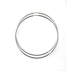 Aros Lisos de 55mm en Plata de Ley 925mls