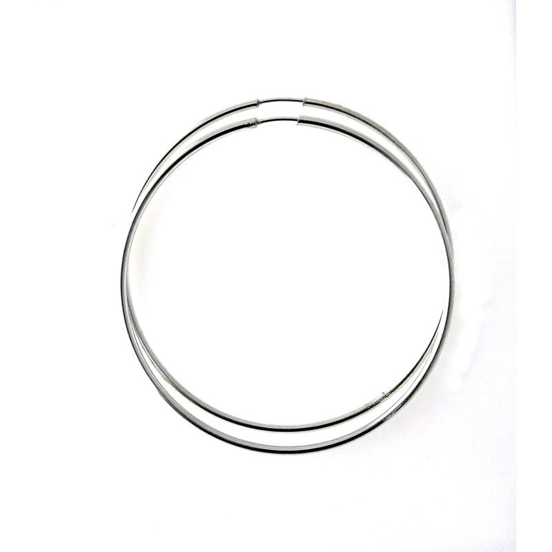 Aros Lisos de 55mm en Plata de Ley 925mls